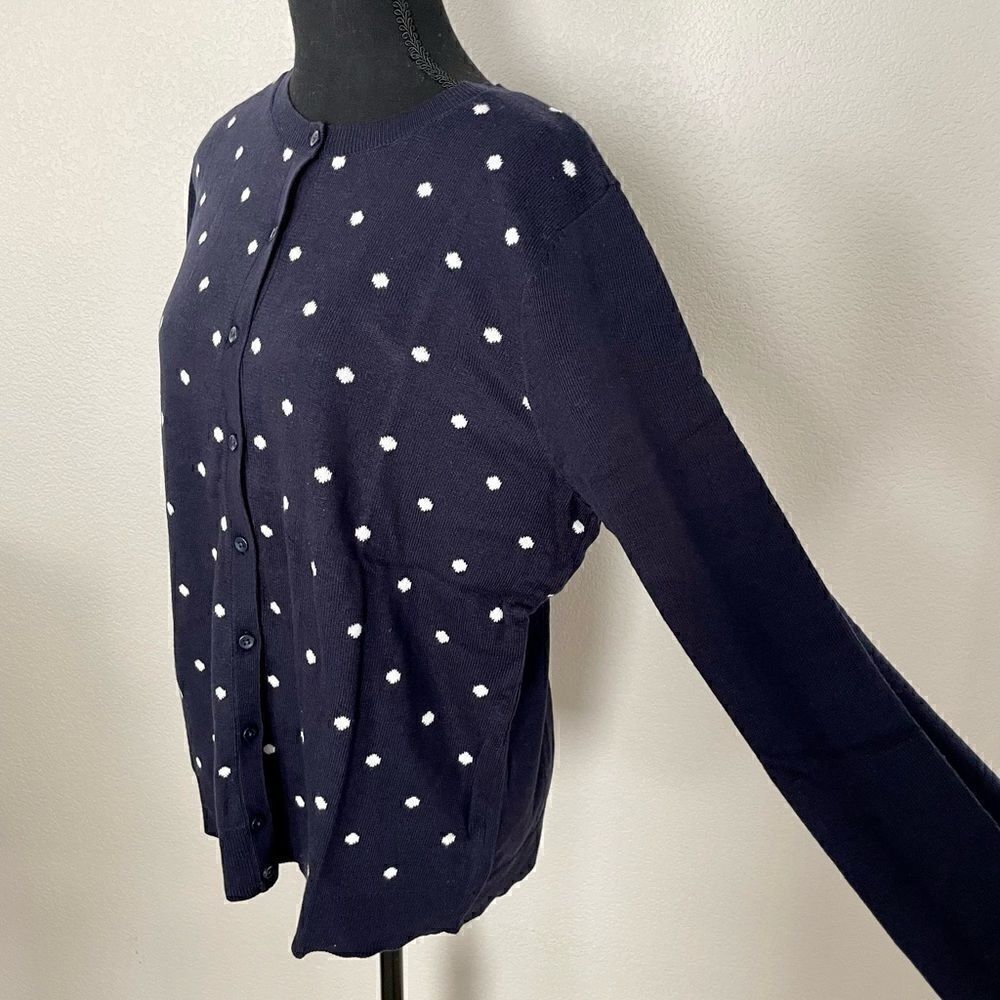 NWT Classic Ribbed Button-Front Cardigan - Picture 4 of 6